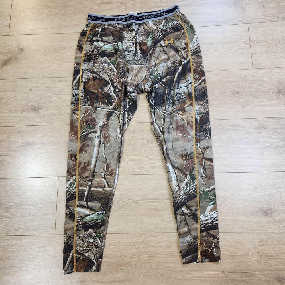 Under Armour Base Layer Pants Mens XXL Camo Compression Hunting Leggings